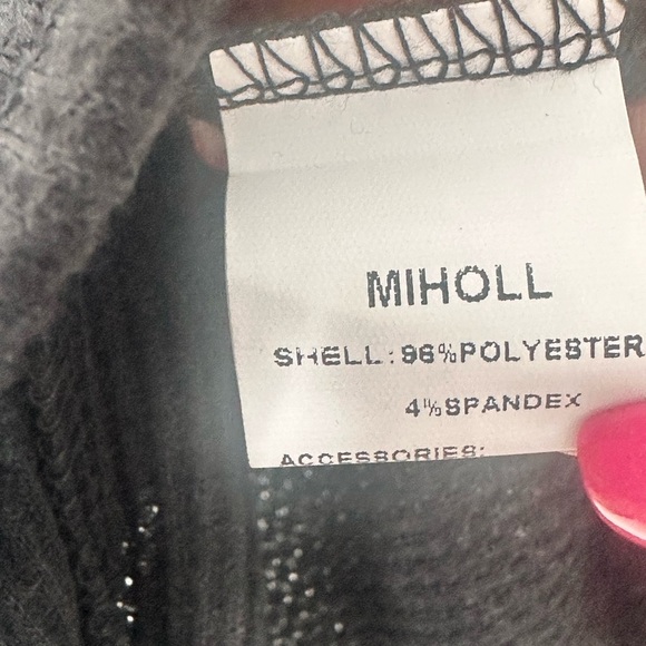 NWT MIHOLL Black Lace Sleeve Sweater Top Elegant Evening Party Blouse Size Med - Picture 10 of 10